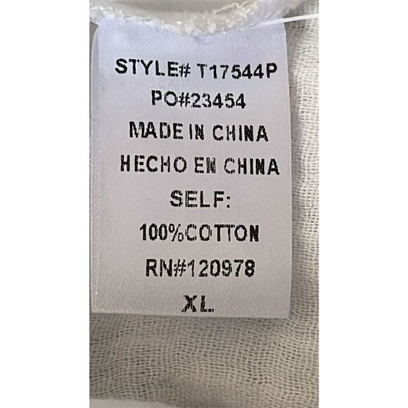 Entro Women’s XL Color Block Button Up Collared Cotton Gauzy Top Shirt Gray, Lil - Picture 5 of 9